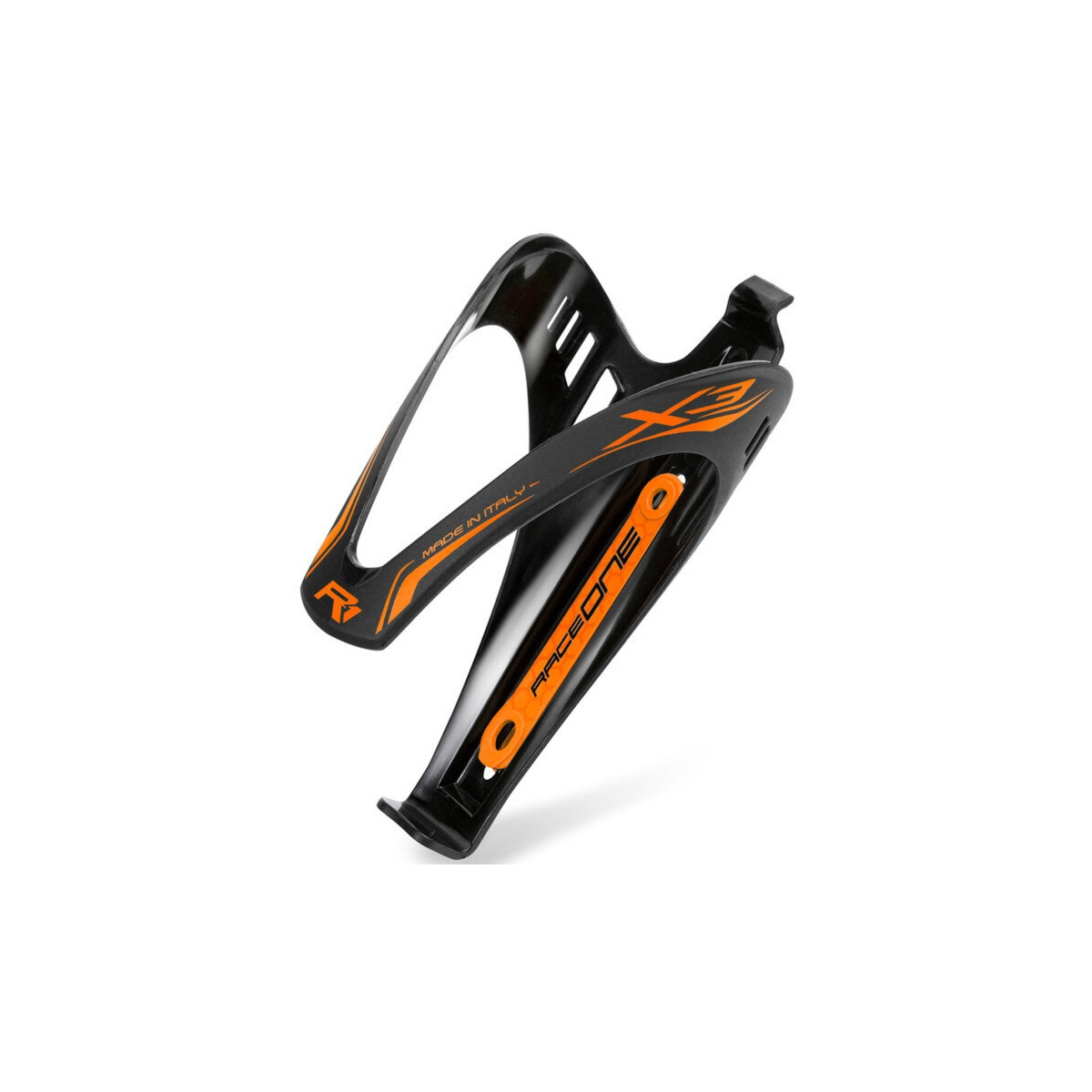 Suport bidon RaceOne X3 negru portocaliu plastic