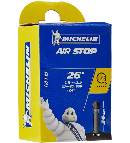Camera bicicleta Michelin Air Stop 26 x 1.5 - 2.5 inch Valva AUTO 34 Cod A34 125194 C4